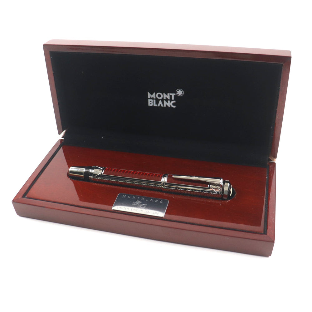 MONTBLANC fountain pen Nib: 750 Silver Red Patron Series 2006 Sir Henry Tate mens Used Authentic