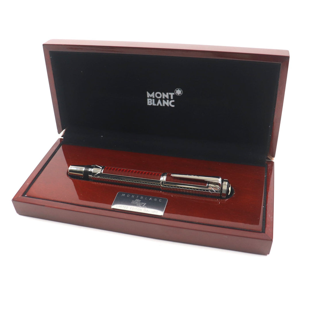 MONTBLANC fountain pen Nib: 750 Silver Red Patron Series 2006 Sir Henry Tate mens Used Authentic