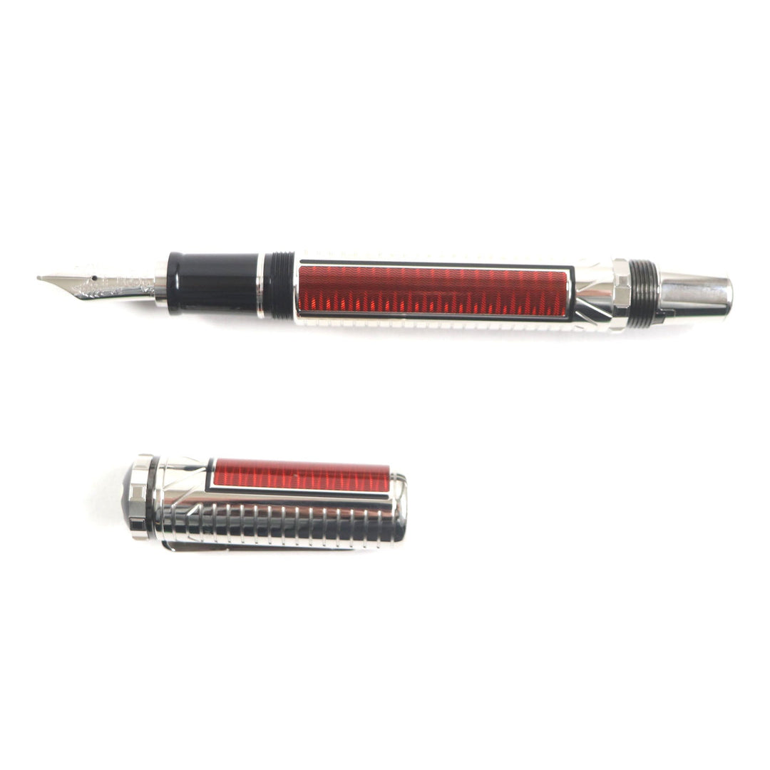 MONTBLANC fountain pen Nib: 750 Silver Red Patron Series 2006 Sir Henry Tate mens Used Authentic