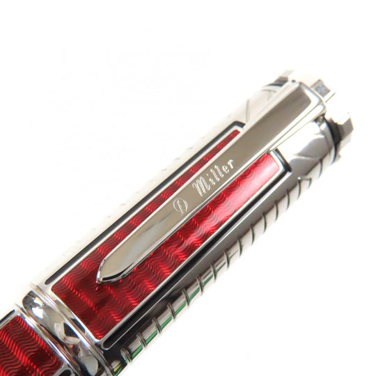 MONTBLANC fountain pen Nib: 750 Silver Red Patron Series 2006 Sir Henry Tate mens Used Authentic