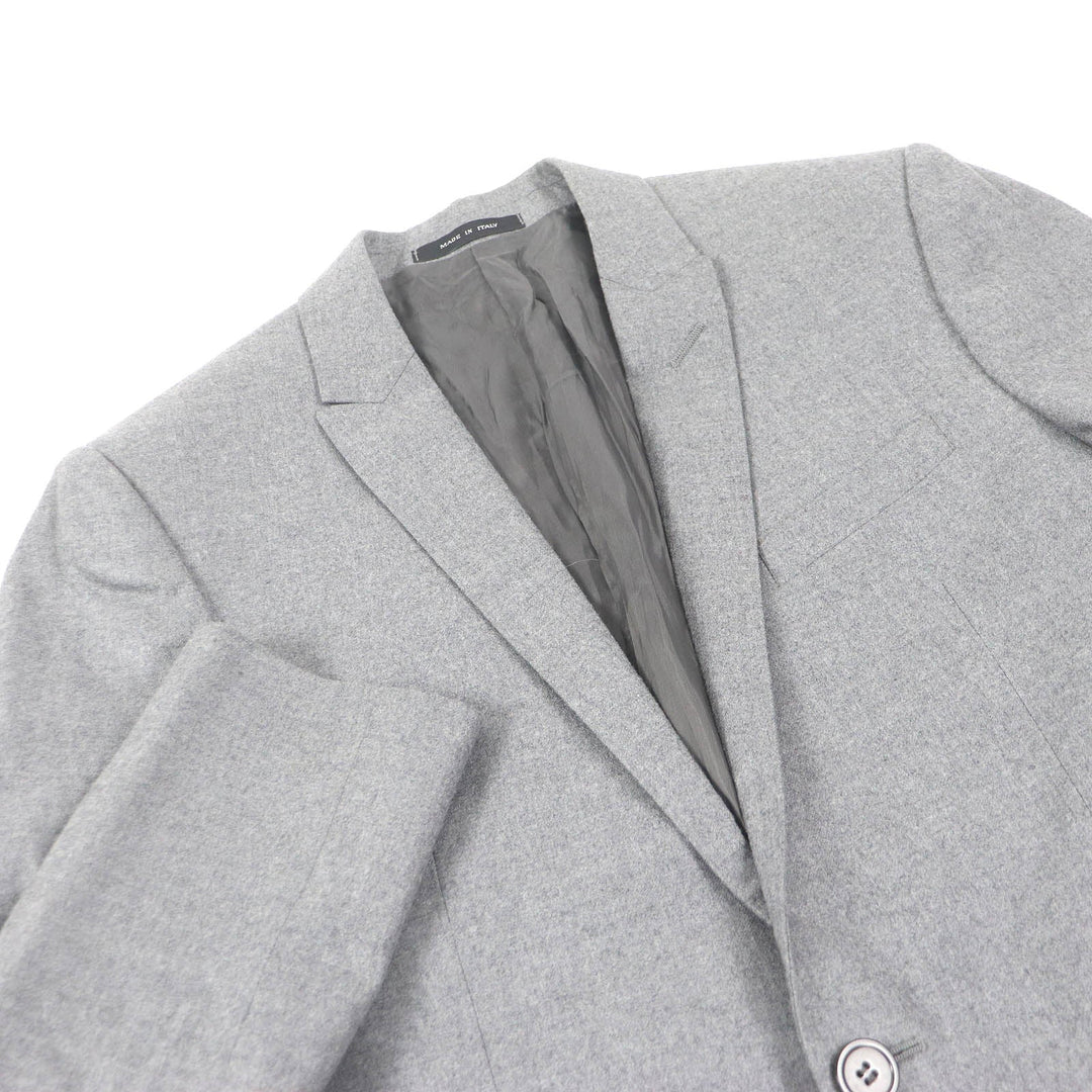 EMPORIO ARMANI suit Outer: 98% wool, Outer: 2% elastane, Lining: 100% cupra, Part: 65% acetate, Part: 35% viscose gray mens 46 Used Authentic