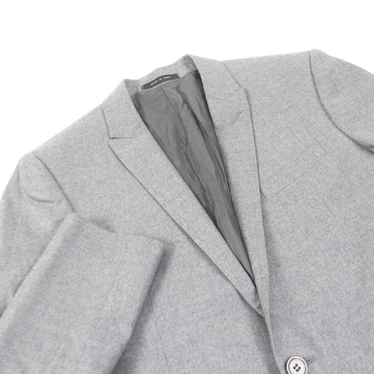 EMPORIO ARMANI suit Outer: 98% wool, Outer: 2% elastane, Lining: 100% cupra, Part: 65% acetate, Part: 35% viscose gray mens 46 Used Authentic