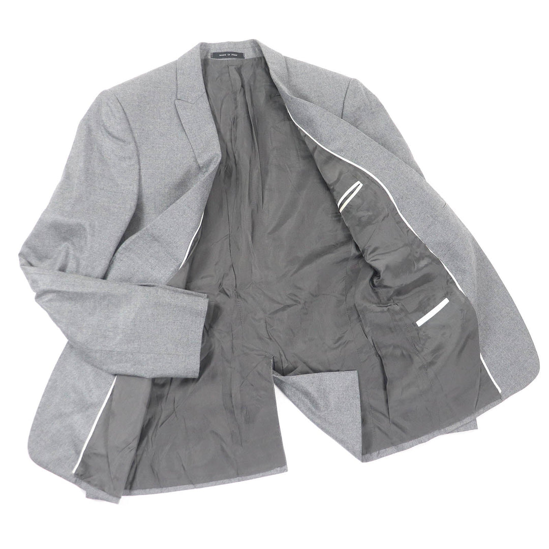 EMPORIO ARMANI suit Outer: 98% wool, Outer: 2% elastane, Lining: 100% cupra, Part: 65% acetate, Part: 35% viscose gray mens 46 Used Authentic