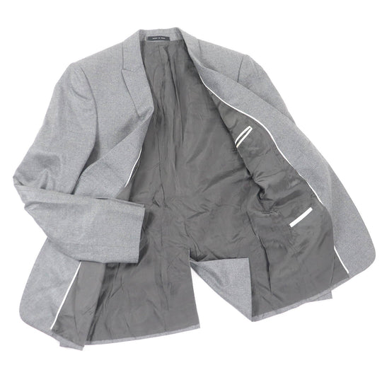 EMPORIO ARMANI suit Outer: 98% wool, Outer: 2% elastane, Lining: 100% cupra, Part: 65% acetate, Part: 35% viscose gray mens 46 Used Authentic