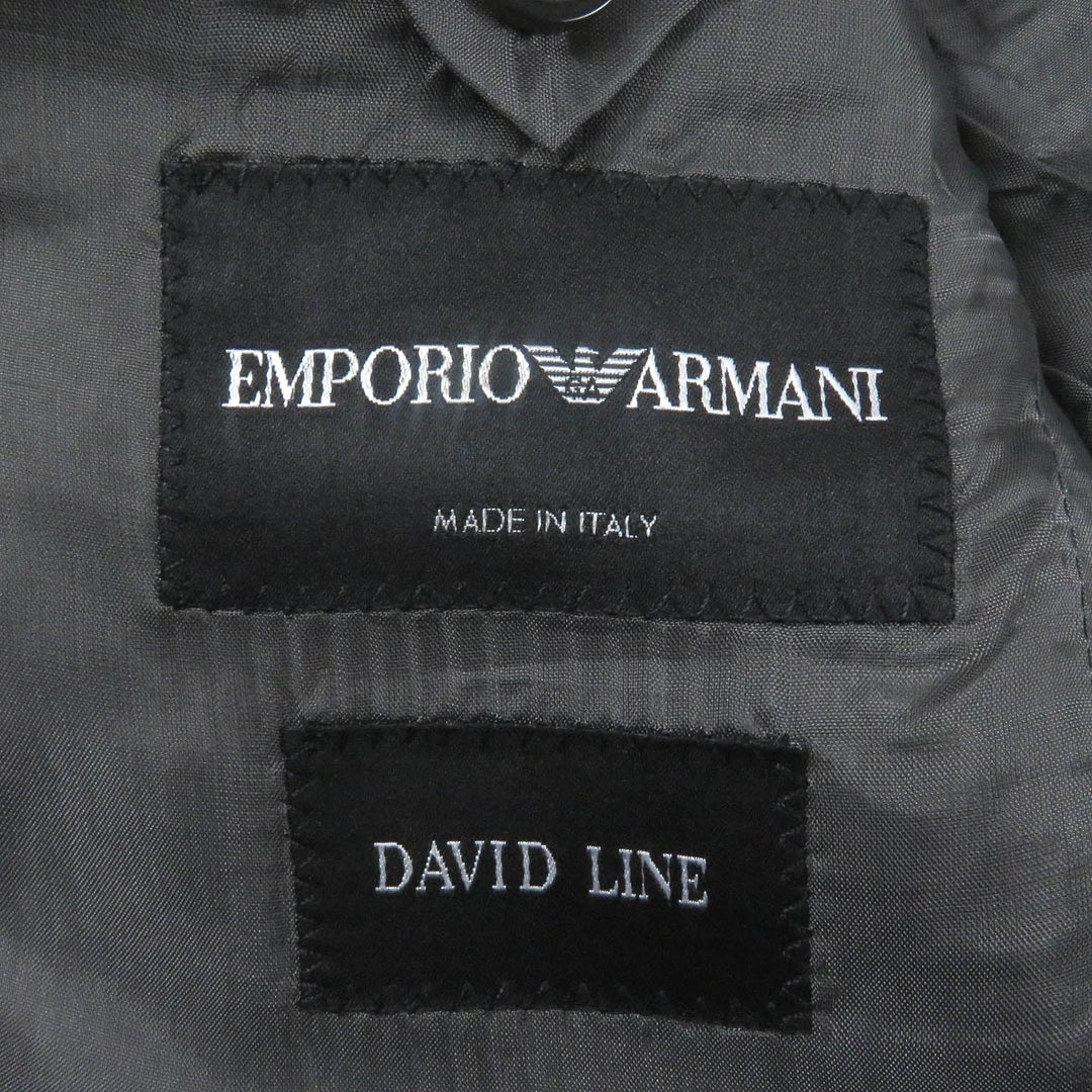 EMPORIO ARMANI suit Outer: 98% wool, Outer: 2% elastane, Lining: 100% cupra, Part: 65% acetate, Part: 35% viscose gray mens 46 Used Authentic
