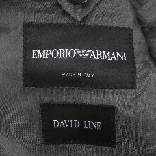 EMPORIO ARMANI suit Outer: 98% wool, Outer: 2% elastane, Lining: 100% cupra, Part: 65% acetate, Part: 35% viscose gray mens 46 Used Authentic