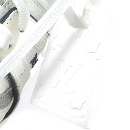LOUIS VUITTON Low cut sneakers Main: Leather White navy LV Trainer Line mens 6 Used Authentic