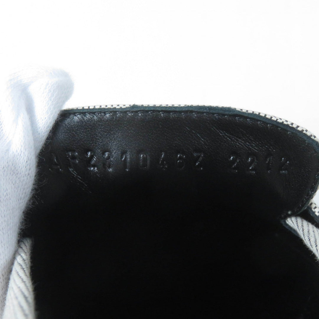 HERMES loafers Main: Canvas Light gray Moccasin Paris Constance Women 37.5 Used Authentic