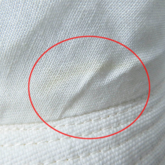 HERMES hat Main: 100% cotton, Part: 100% silk, Lining: 100% linen white Women 57 Used Authentic