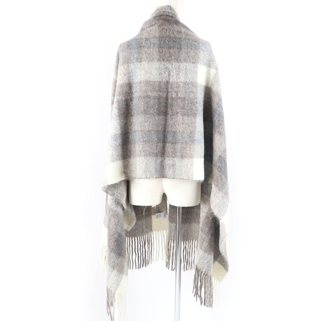 Brunello Cucinelli Scarf alpaca, wool Brown Women Used Authentic