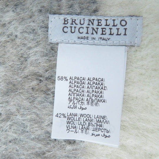 Brunello Cucinelli Scarf alpaca, wool Brown Women Used Authentic