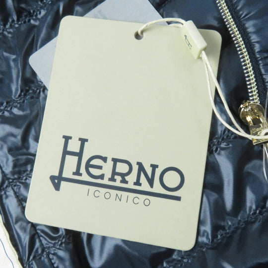 Herno Down vest PI0601DIC Main: 100% nylon, Lining: 100% nylon, Filling: 90% down, Filling: 10% feather Navy ICONICO Iconico Women 38 Used Authentic