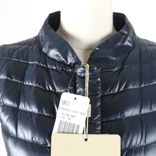 Herno Down vest PI0601DIC Main: 100% nylon, Lining: 100% nylon, Filling: 90% down, Filling: 10% feather Navy ICONICO Iconico Women 38 Used Authentic