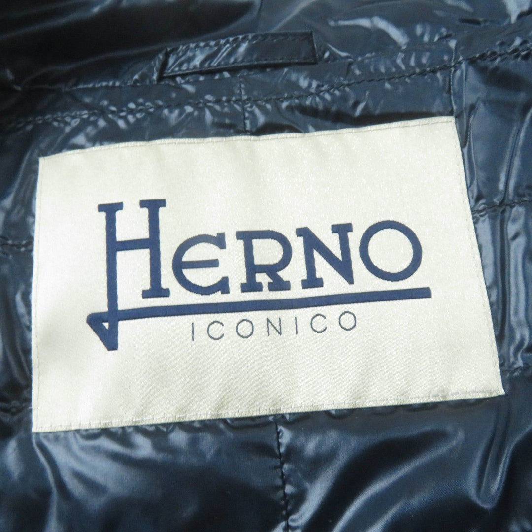 Herno Down vest PI0601DIC Main: 100% nylon, Lining: 100% nylon, Filling: 90% down, Filling: 10% feather Navy ICONICO Iconico Women 38 Used Authentic