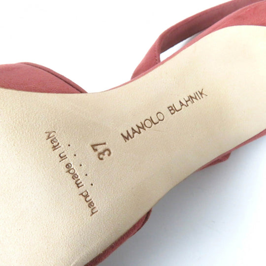 MANOLO BLAHNIK pumps Main: Suede leather terracotta MAYSLI Women 37 Used Authentic