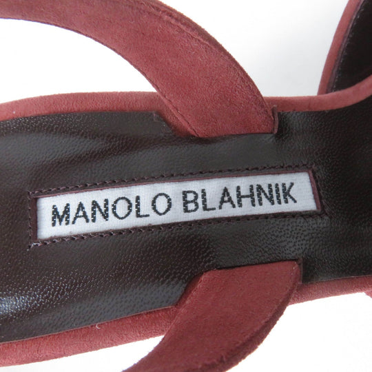MANOLO BLAHNIK pumps Main: Suede leather terracotta MAYSLI Women 37 Used Authentic