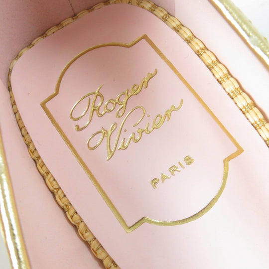 ROGERVIVIER pumps �[ yellow Belle Vivier Women 37 Used Authentic