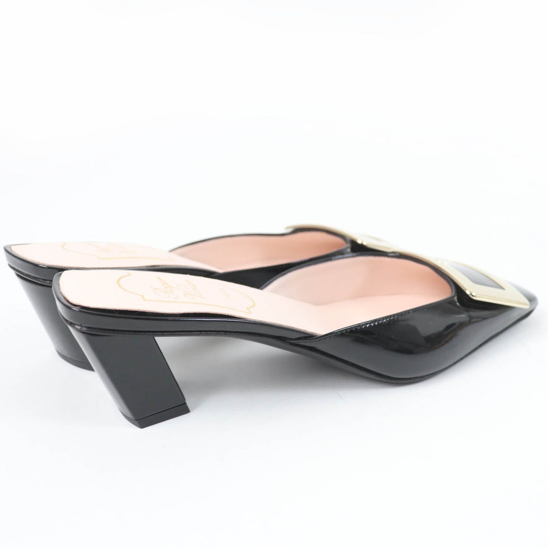 ROGERVIVIER Mule Main: Patent leather black Belle Vivier Women 37 Used Authentic