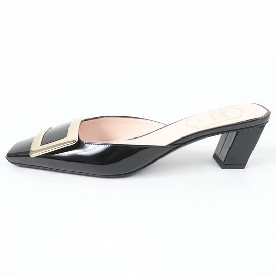 ROGERVIVIER Mule Main: Patent leather black Belle Vivier Women 37 Used Authentic