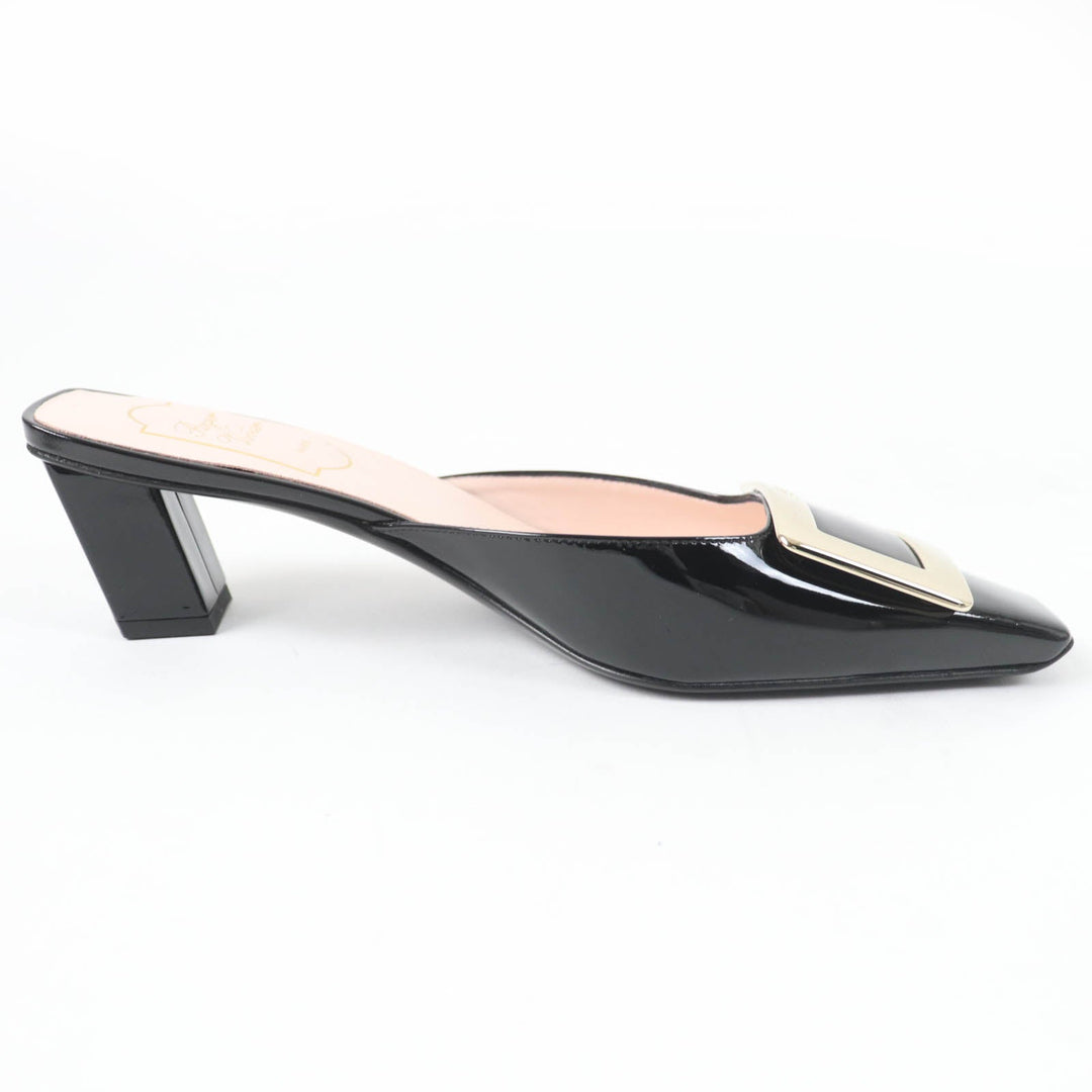 ROGERVIVIER Mule Main: Patent leather black Belle Vivier Women 37 Used Authentic