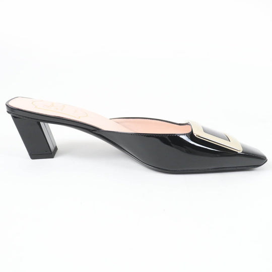 ROGERVIVIER Mule Main: Patent leather black Belle Vivier Women 37 Used Authentic