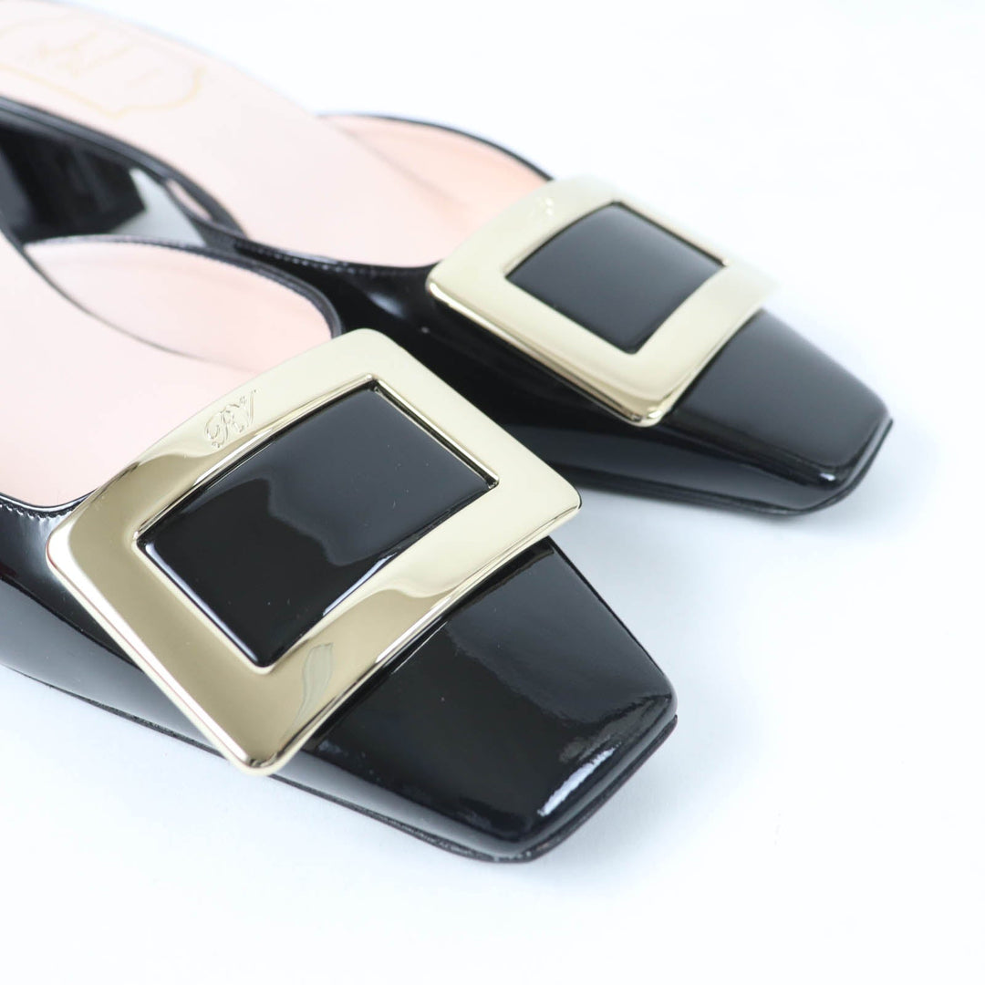 ROGERVIVIER Mule Main: Patent leather black Belle Vivier Women 37 Used Authentic