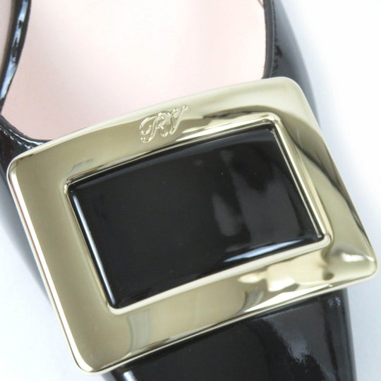 ROGERVIVIER Mule Main: Patent leather black Belle Vivier Women 37 Used Authentic