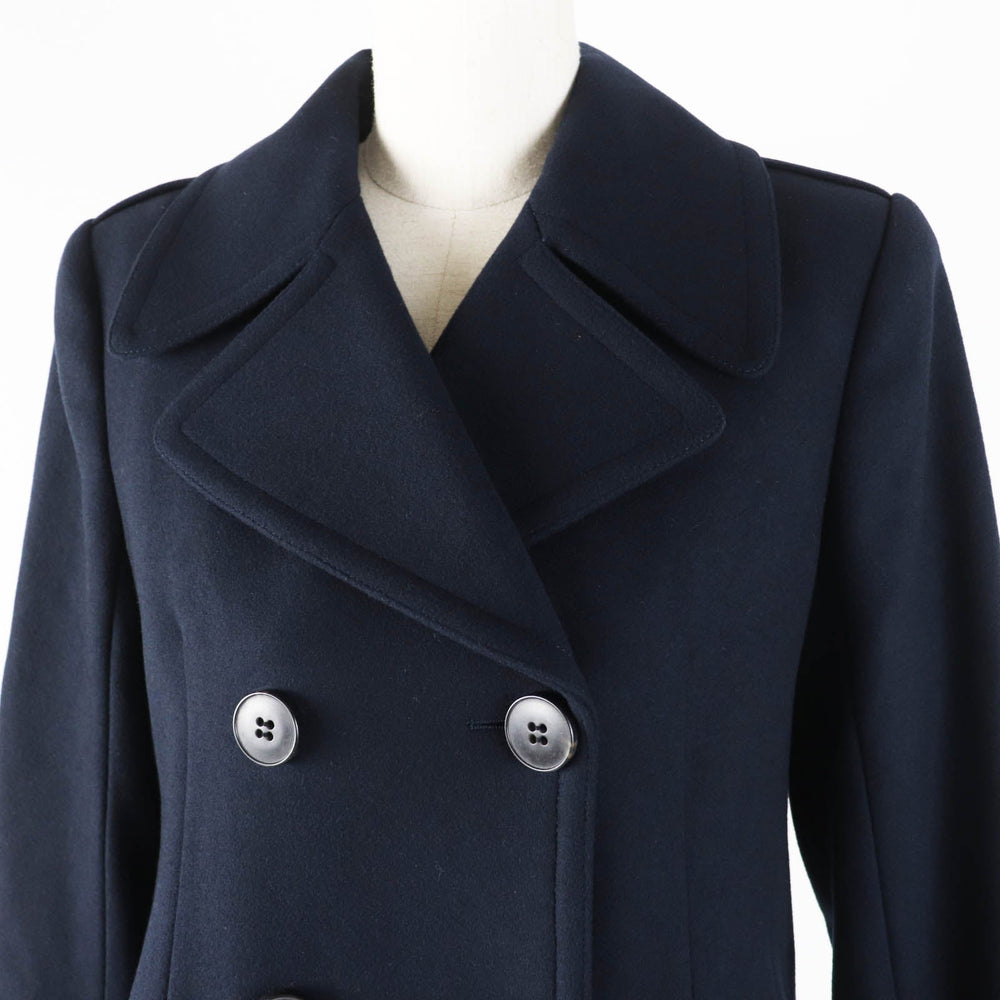 theory coat 01-0409603 Outer material: 69% wool, Outer material: 26% nylon, Outer material: 5% polyurethane, Lining: 100% polyester Dark navy Women S Used Authentic