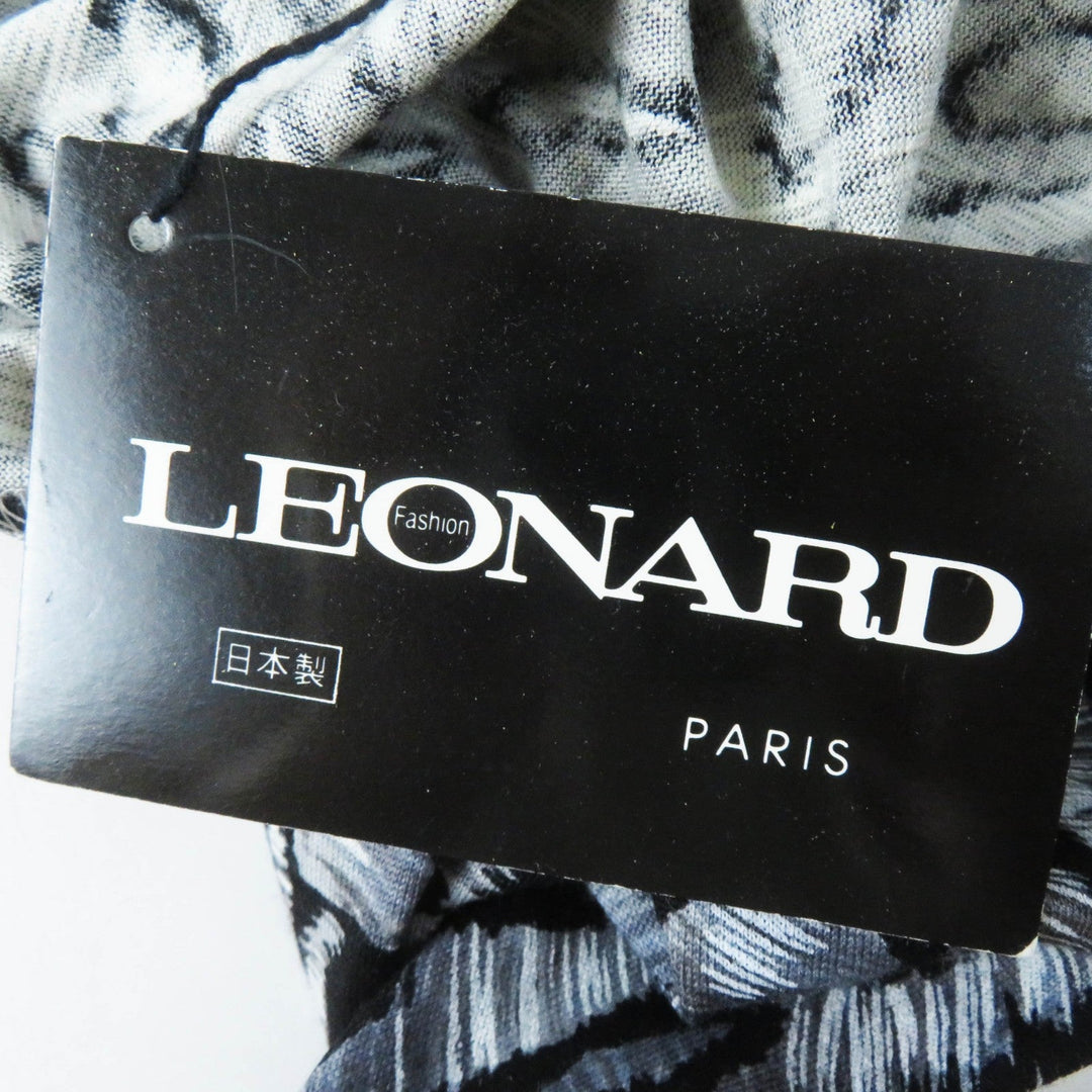LEONARD Cut Main: 60% wool, Main: 40% silk Black Grey Women M Used Authentic