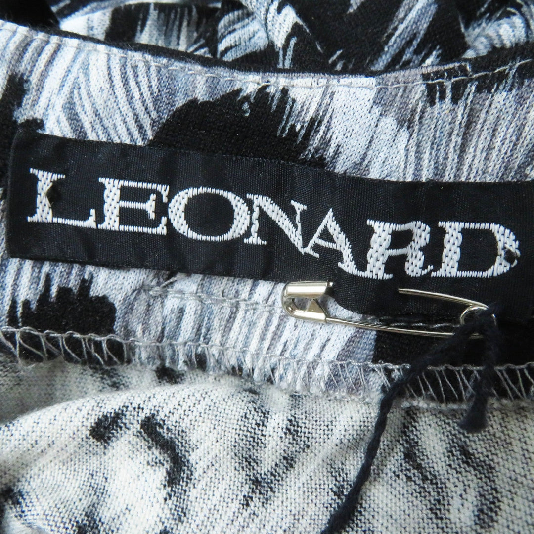 LEONARD Cut Main: 60% wool, Main: 40% silk Black Grey Women M Used Authentic