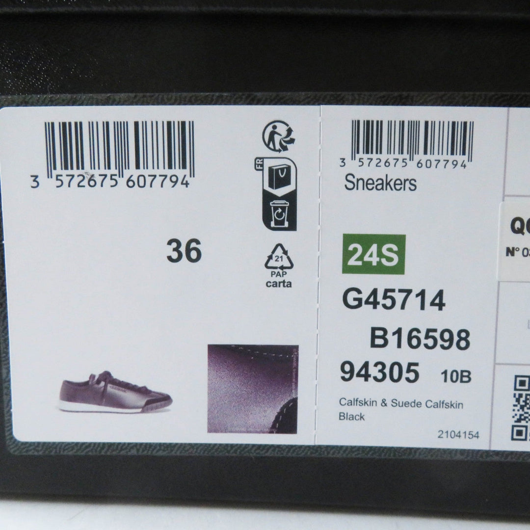 CHANEL sneakers 24S G45714 Main: Calfskin, Main: Suede calfskin Black White Women 36 Used Authentic
