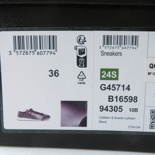 CHANEL sneakers 24S G45714 Main: Calfskin, Main: Suede calfskin Black White Women 36 Used Authentic