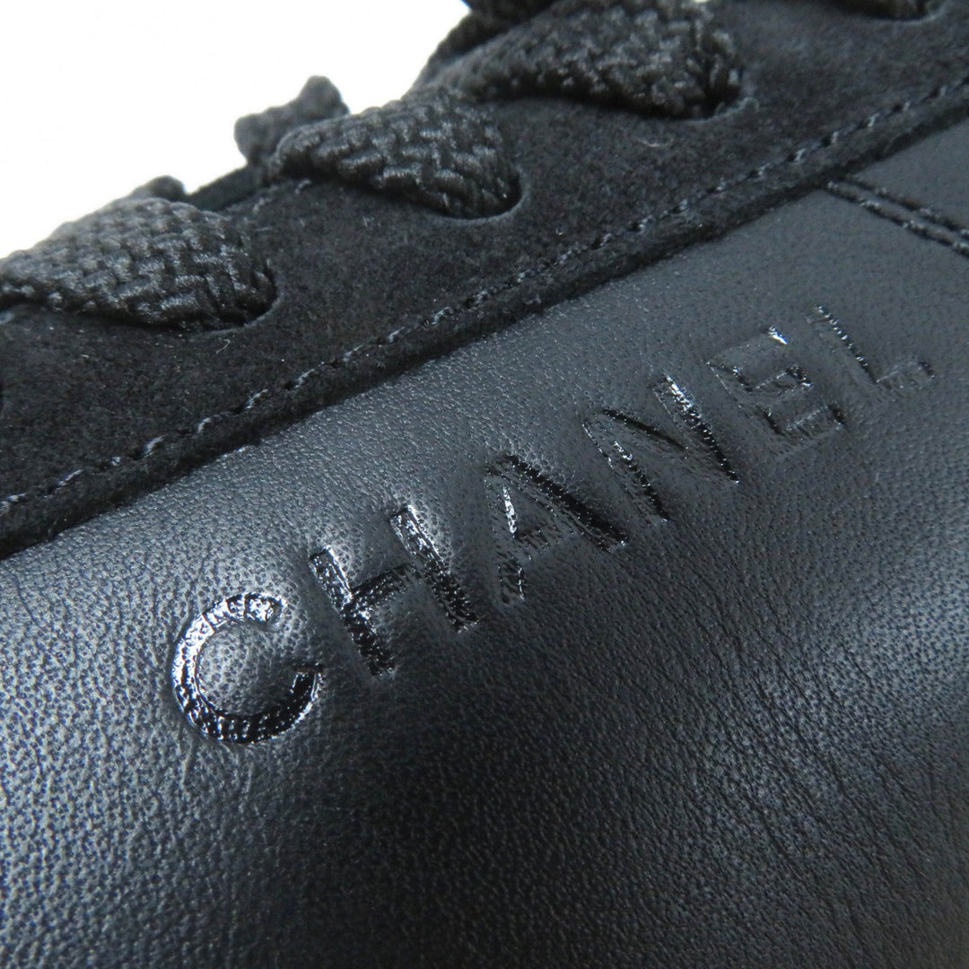 CHANEL sneakers 24S G45714 Main: Calfskin, Main: Suede calfskin Black White Women 36 Used Authentic