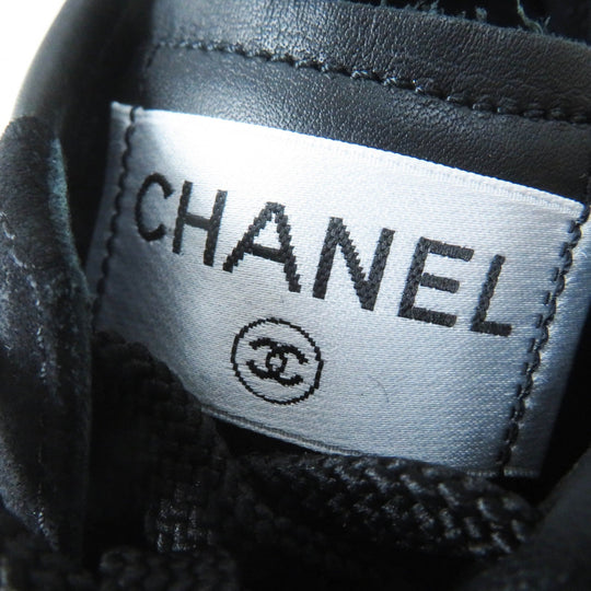 CHANEL sneakers 24S G45714 Main: Calfskin, Main: Suede calfskin Black White Women 36 Used Authentic