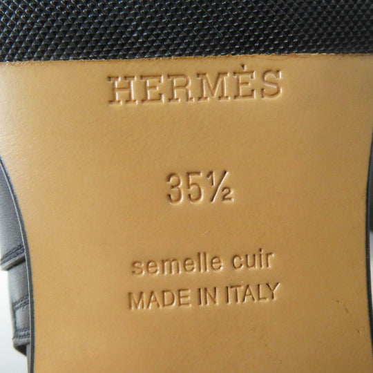 HERMES short boots Main: Leather black Neo Women 35 1/2 Used Authentic