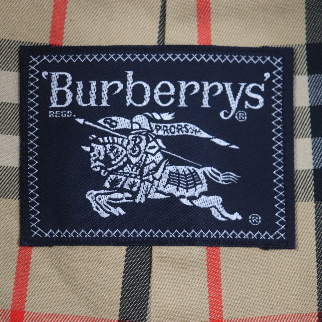BURBERRY trench coat cotton khaki Belted spring coat Nova check pattern on the back 94-175