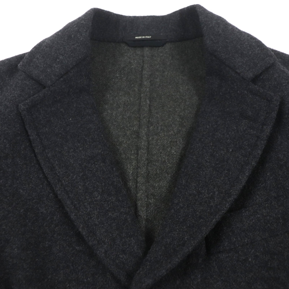 HERMES Chester coat Outer: 100% wool, Lining: 100% silk Dark gray mens 48 Used Authentic