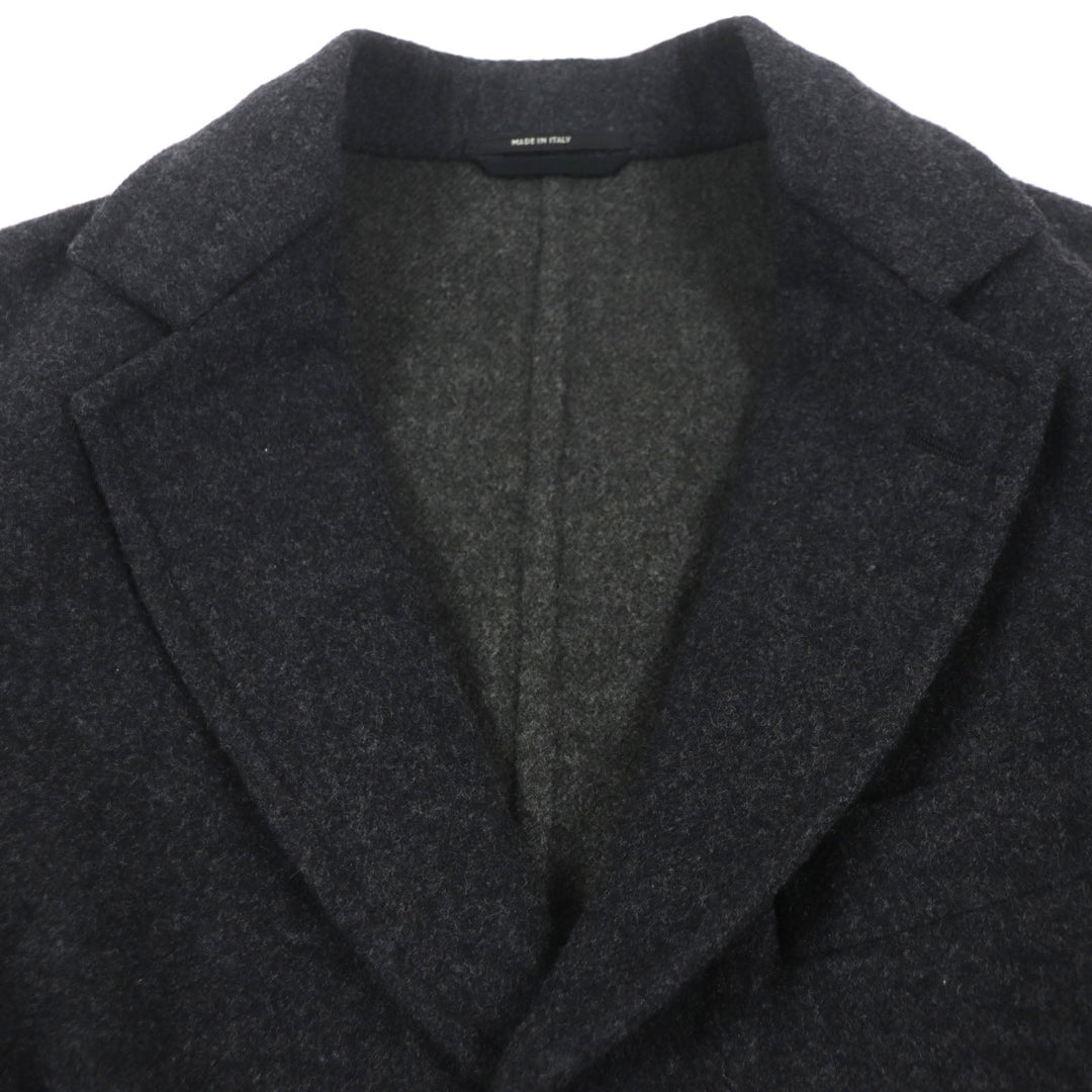 HERMES Chester coat Outer: 100% wool, Lining: 100% silk Dark gray mens 48 Used Authentic