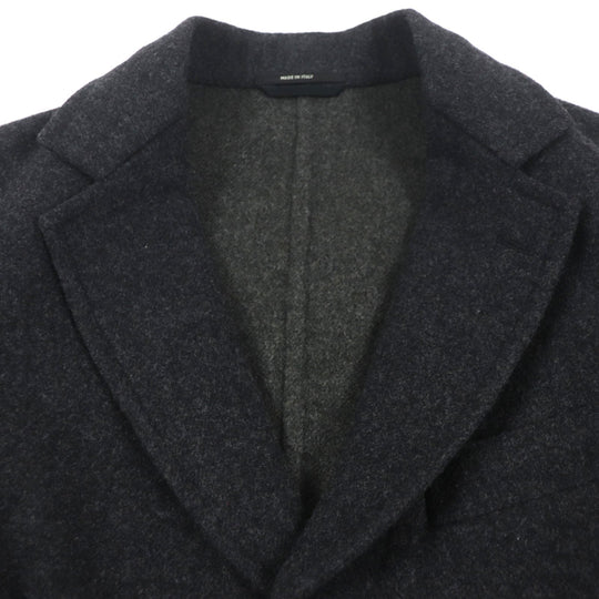 HERMES Chester coat Outer: 100% wool, Lining: 100% silk Dark gray mens 48 Used Authentic