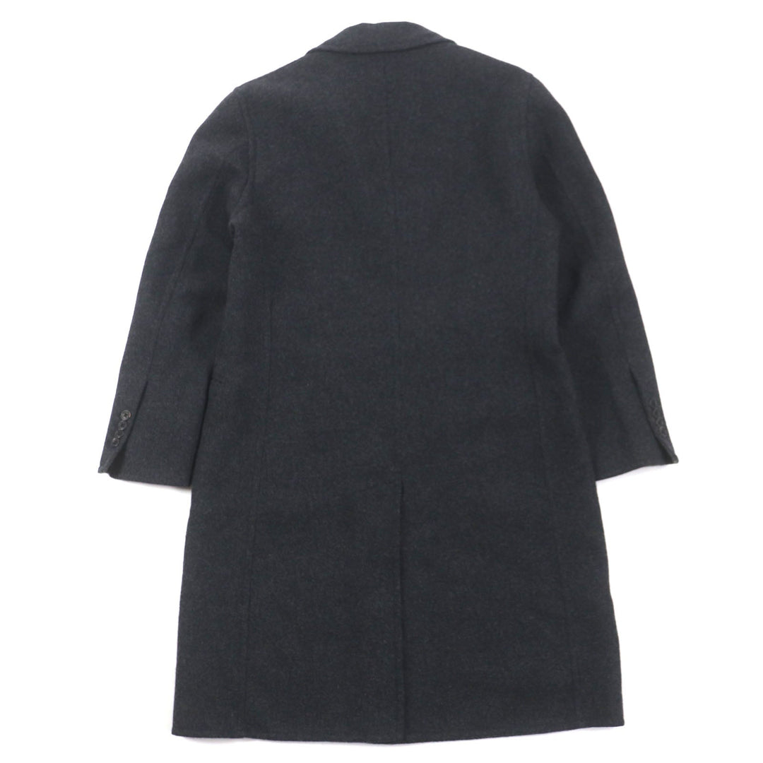 HERMES Chester coat Outer: 100% wool, Lining: 100% silk Dark gray mens 48 Used Authentic