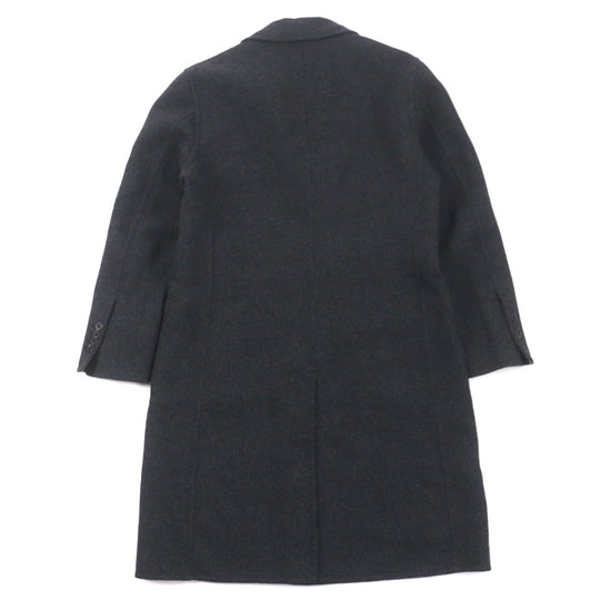 HERMES Chester coat Outer: 100% wool, Lining: 100% silk Dark gray mens 48 Used Authentic