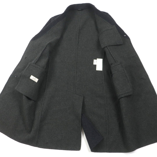 HERMES Chester coat Outer: 100% wool, Lining: 100% silk Dark gray mens 48 Used Authentic