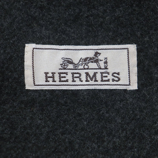 HERMES Chester coat Outer: 100% wool, Lining: 100% silk Dark gray mens 48 Used Authentic