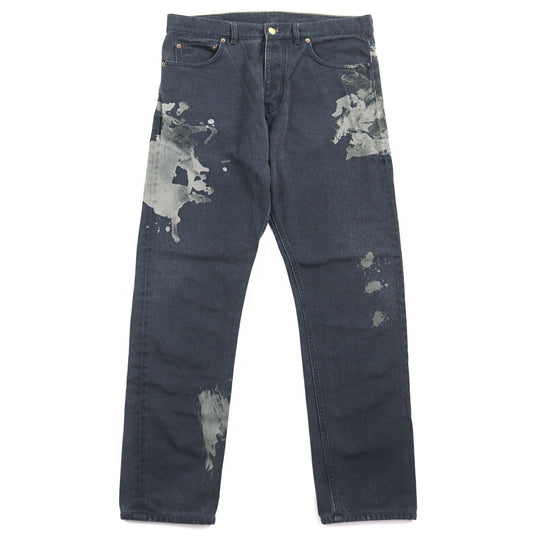 LOUIS VUITTON Denim pants HDD31WDGQ Main: 100% cotton, Part: 100% cotton, Leather part: Cowhide Dark Navy type mens 33 Used Authentic