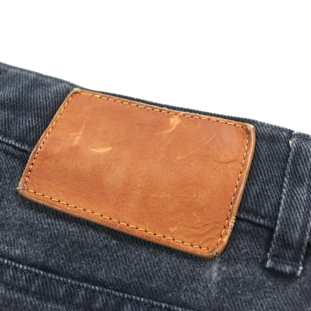LOUIS VUITTON Denim pants HDD31WDGQ Main: 100% cotton, Part: 100% cotton, Leather part: Cowhide Dark Navy type mens 33 Used Authentic