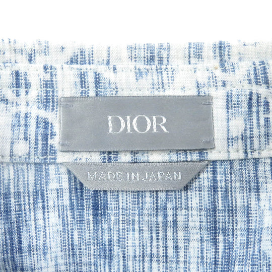 Dior HOMME Long sleeve shirt 013D585BY989 Main: 100% cotton Indigo blue mens 45 Used Authentic
