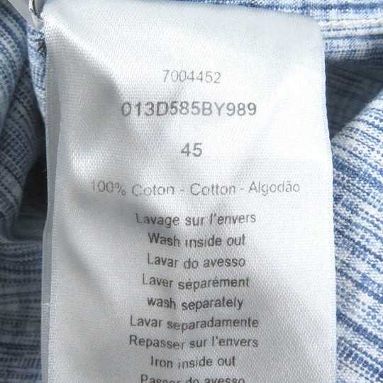 Dior HOMME Long sleeve shirt 013D585BY989 Main: 100% cotton Indigo blue mens 45 Used Authentic