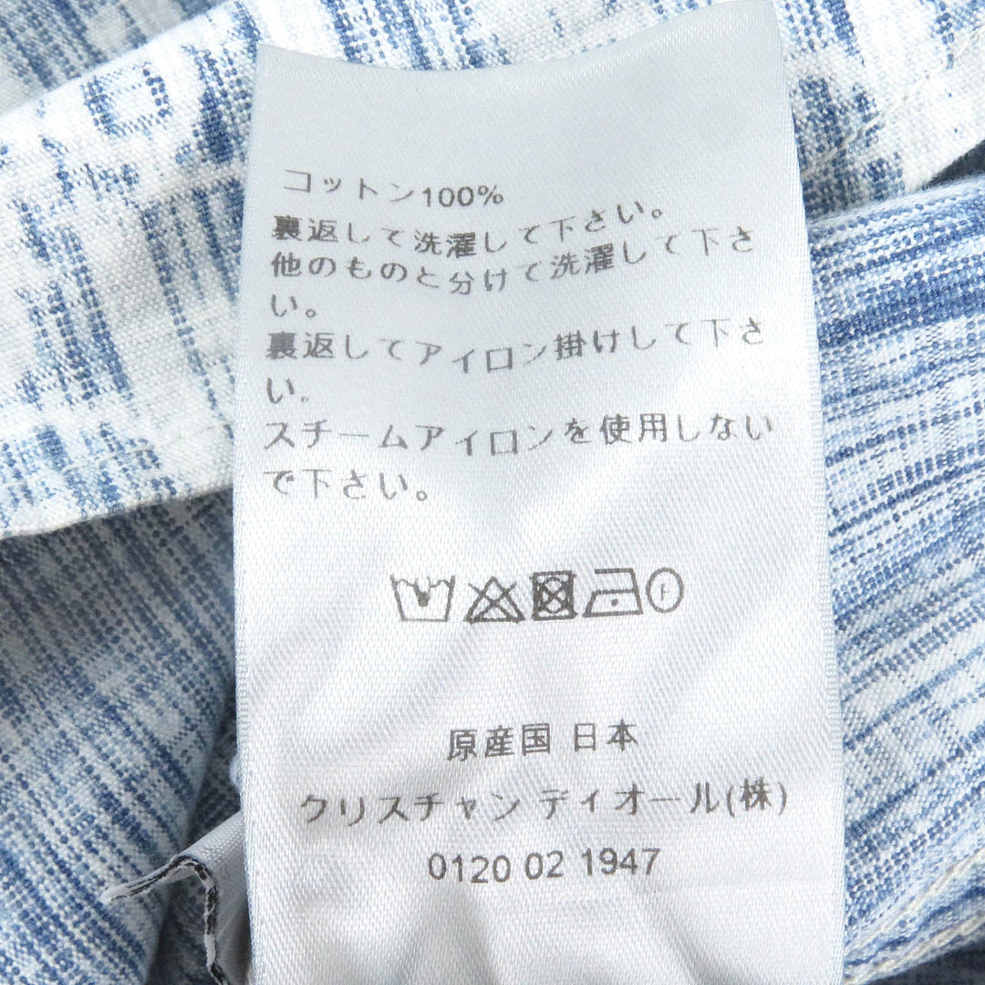 Dior HOMME Long sleeve shirt 013D585BY989 Main: 100% cotton Indigo blue mens 45 Used Authentic