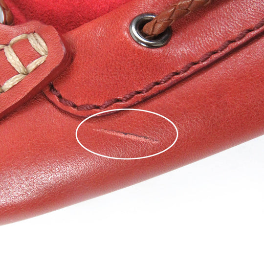 LOUIS VUITTON loafers Main: suede leather, Main: leather Red type mens 6.5 Used Authentic