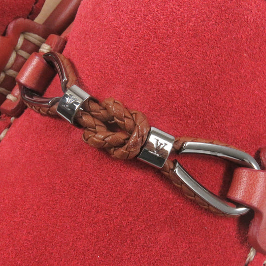LOUIS VUITTON loafers Main: suede leather, Main: leather Red type mens 6.5 Used Authentic